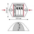 Палатка Tramp Cloud 3 Si, серый