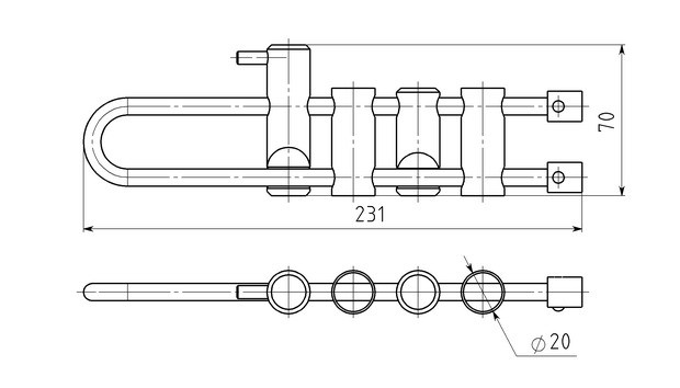Спусковое устройство Решетка cталь, Вертикаль