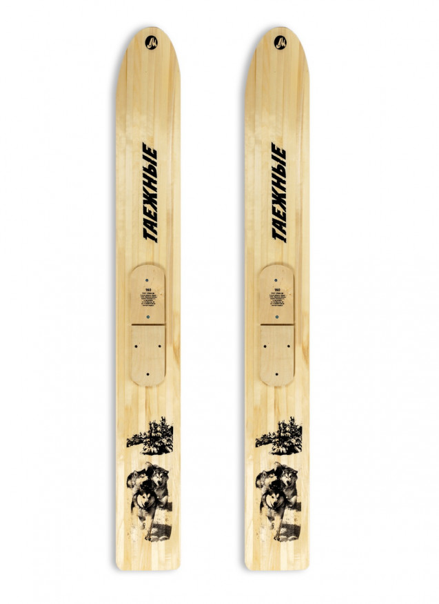 Лыжи ТАЕЖНЫЕ, дерево, длина 125 см, ширина 200 мм