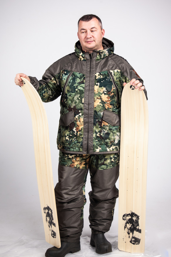 Лыжи ТАЕЖНЫЕ, дерево, длина 125 см, ширина 200 мм