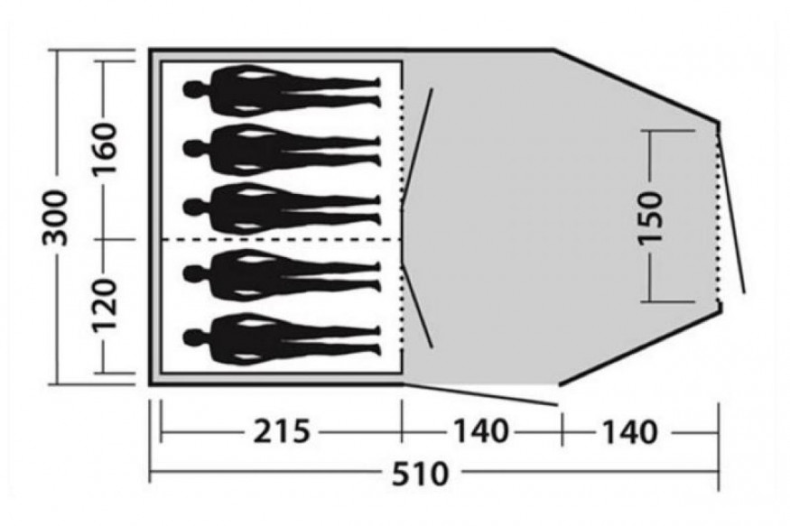 Палатка Huntsville 500, красно-белый, Easy Camp