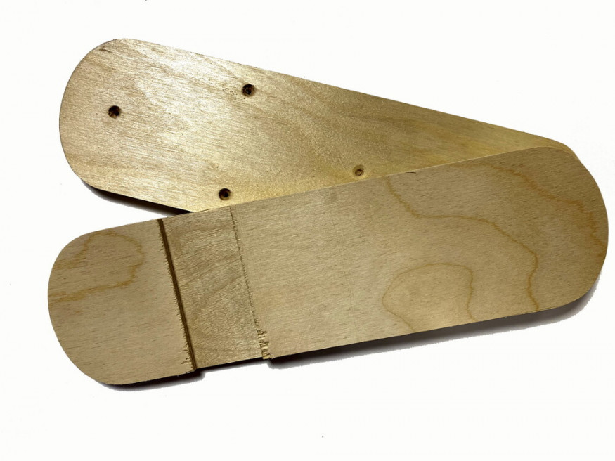 Лыжи РЫБАЦКИЕ, дерево, длина 125 см, ширина 110 мм 1