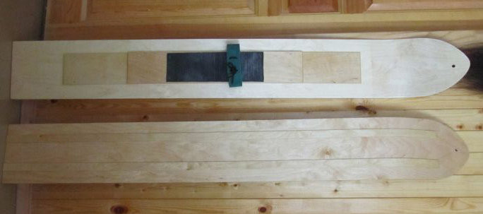 Лыжи Зима с полозьями (береза, осина 220мм), длина 120 см