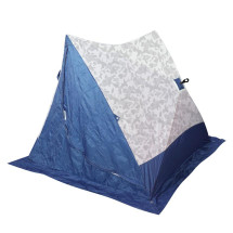 Палатка зимняя, 2-скатная, Oxford, 210 D, PU 1000, бело-синяя с принтом